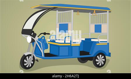 Vecteur de pousse-pousse électrique Illustration de Vecteur