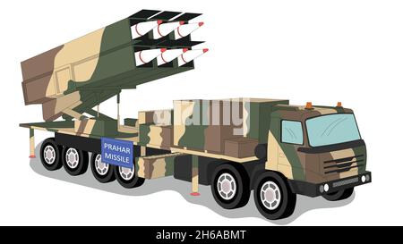 Camion de missiles indien Illustration de Vecteur