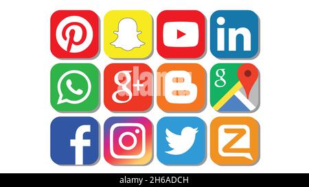 Social Media Icons Illustration de Vecteur