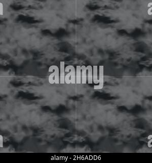 Ciel nocturne avec motif nuages gris réaliste sans couture Illustration de Vecteur