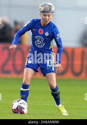 Manchester, Angleterre, 14 novembre 2021.SO-Yun Ji de Chelsea pendant le match de la Super League FA WomenÕs au stade Academy, Manchester.Le crédit photo devrait se lire: Andrew Yates / Sportimage Banque D'Images