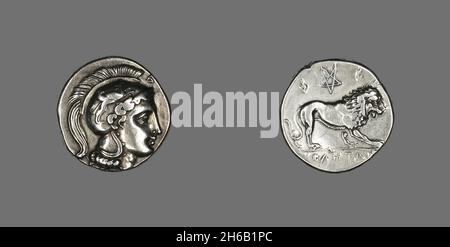 Stater (?)(Coin) représentant la déesse Athéna, 4e-milieu du 3e siècle BCE. Banque D'Images