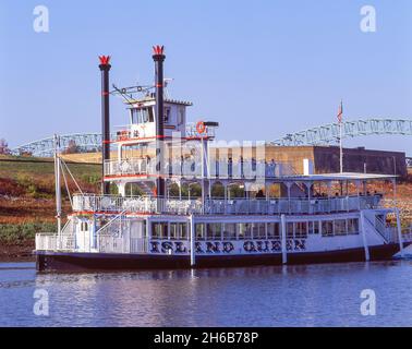 « Island Queen » Mississippi Steamboat, Memphis, Tennessee, États-Unis d'Amérique Banque D'Images