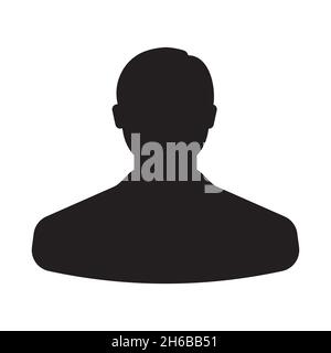 Silhouettes d'une personne, d'un homme et d'un utilisateur.Icône simple isolée sur fond blanc. Illustration de Vecteur