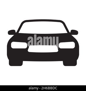Icône de voiture isolée dans un style simple sur fond blanc. Illustration de Vecteur