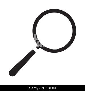 Icône de loupe comme un concept d'étude et de recherche de style simple sur fond blanc isolé Illustration de Vecteur
