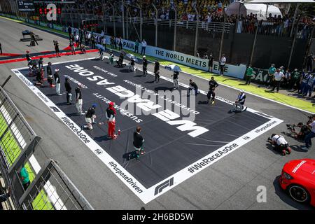 Nous Race comme une atmosphère de grille de départ pendant la Formule 1 Heineken Grande Premio de Sao Paulo 2021, Grand Prix de Sao Paulo, 19e tour du Championnat du monde de Formule 1 2021 de la FIA du 12 au 14 novembre 2021 sur le circuit Interlagos, à Sao Paulo,Brésil - photo Florent Gooden / DPPI Banque D'Images