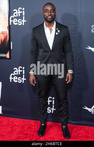 Hollywood, États-Unis.14 novembre 2021.HOLLYWOOD, LOS ANGELES, CALIFORNIE, États-Unis - NOVEMBRE 13 : l'acteur Shamier Anderson arrive au Fest de l'AFI 2021 - projection officielle de Netflix 'bruised' au Théâtre chinois IMAX de TCL le 13 novembre 2021 à Hollywood, Los Angeles, Californie, États-Unis.(Photo par NOx Yang/image Press Agency) crédit: Image Press Agency/Alay Live News Banque D'Images