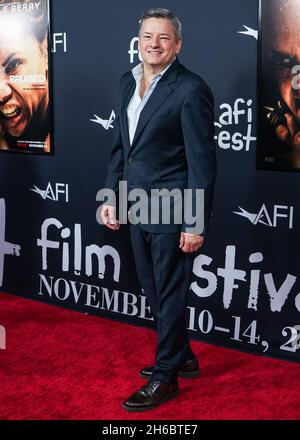 Hollywood, États-Unis.14 novembre 2021.HOLLYWOOD, LOS ANGELES, CALIFORNIE, États-Unis - NOVEMBRE 13 : le co-PDG et directeur général du contenu de Netflix Ted Sarandos arrive au Fest 2021 de l'AFI - projection officielle de Netflix 'bruisé' tenue au cinéma IMAX chinois de TCL le 13 novembre 2021 à Hollywood, Los Angeles, Californie, États-Unis.(Photo par NOx Yang/image Press Agency) crédit: Image Press Agency/Alay Live News Banque D'Images