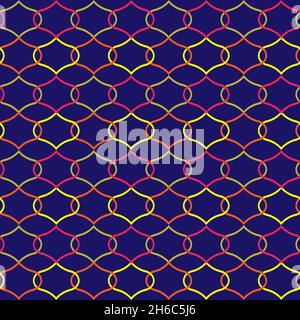 Motif vectoriel sans couture.Abstraction de formes géométriques sous forme de chaînes. Illustration de Vecteur