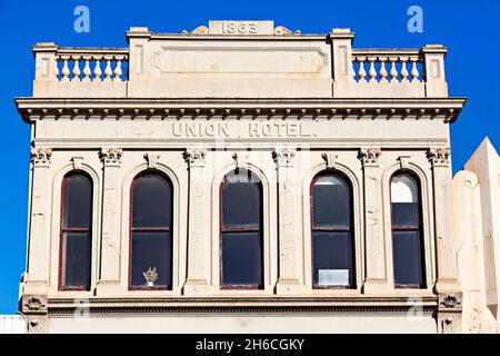 Ballarat Australie / le circa 1863 ancien hôtel Union à Sturt Street Ballarat. Banque D'Images