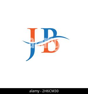 Logo JB Linked pour l'identité de l'entreprise et de l'entreprise.Vecteur de logo JB de la lettre créative Illustration de Vecteur