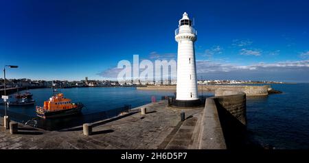 Donaghadee phare, comté de Down, Irlande du Nord Banque D'Images