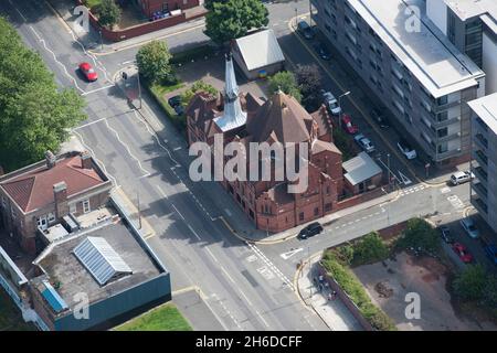 L'église scandinave des marins, connue sous le nom de Gustaf Adolfs Kyrka, construite en 1883, sur Park Lane, classée Grade II*, faisant partie de la zone de développement du triangle Baltique, Liverpool, 2015 . Banque D'Images