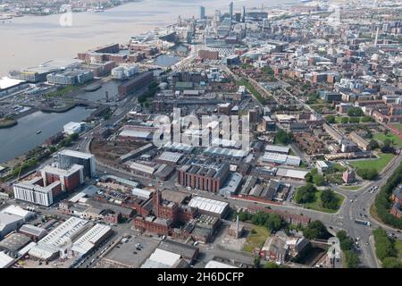 La zone de développement du triangle Baltique, les quais historiques et vue vers le centre ville, 2015. Banque D'Images