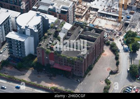 Le moulin à riz Heap's sur Shaw's Alley, aujourd'hui désutilisé mais classé Grade II, faisant partie de la zone de développement du triangle Baltique, Liverpool, 2015. Banque D'Images