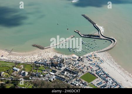 Le Cobb à Lyme Regis, Dorset, 2016. Banque D'Images