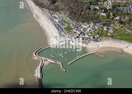 Le Cobb à Lyme Regis, Dorset, 2016. Banque D'Images