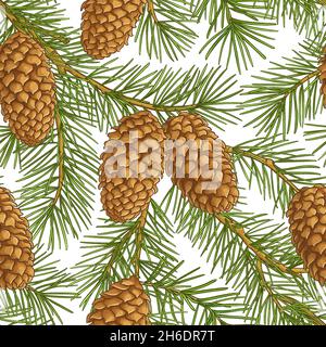 motif vectoriel en sapin sur fond blanc Illustration de Vecteur