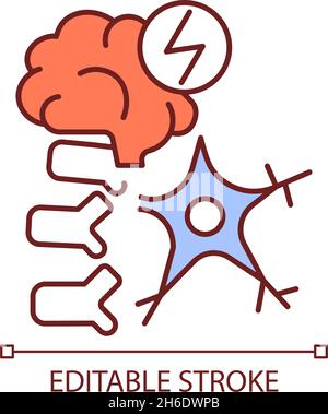 Icône de couleur RVB neuromusculaire Illustration de Vecteur