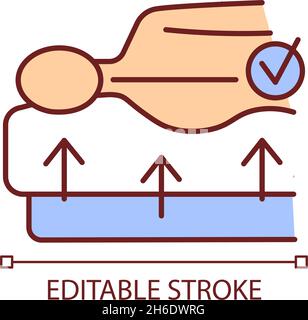 Icône de couleur RVB du matelas de la colonne vertébrale Illustration de Vecteur