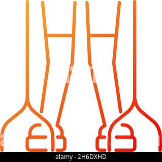 Icône de vecteur linéaire de gradient de paralysie cérébrale Illustration de Vecteur