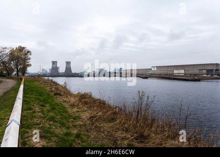 La zone du quai à Middlesbrough, Angleterre, Royaume-Uni Banque D'Images