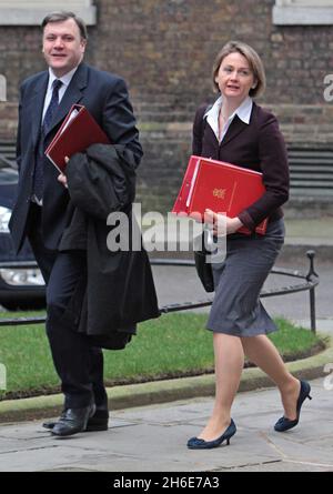 Fichier image de Ed Balls et Yvette Cooper daté du 09/03/10 Ed Balls remplacera Alan Johnson en tant que chancelier de l'ombre après qu'il a annoncé sa démission ce soir et Yvette Cooper deviendra Secrétaire de l'ombre. Banque D'Images