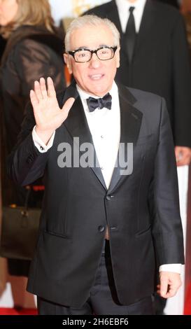 Martin Scorcese arrive aux Orange British Academy film Awards 2012 à l'Opéra Royal Banque D'Images