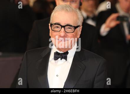 Martin Scorcese arrive aux Orange British Academy film Awards 2012 à l'Opéra Royal Banque D'Images