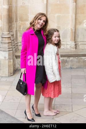 Geri Halliwell arrive Banque D'Images