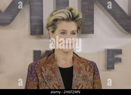 Linda Hamilton assiste au Terminator: Dark Fate photocall à l'hôtel Mandarin Oriental, Londres. Banque D'Images