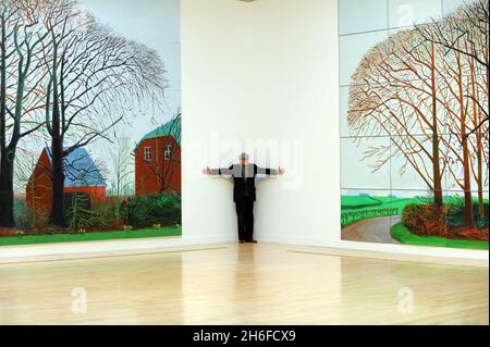 Toile Canvas Portrait David Hockney - Impression Haute Résolution Sur Châssis Bois 3cm - Différentes Tailles