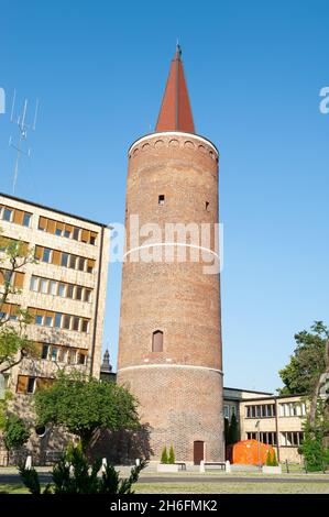 Tour Piast, construite sous Bolko I d'Opole, vers 1300, Opole, Pologne Banque D'Images