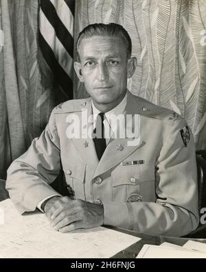 ARMÉE AMÉRICAINE Colonel John W. Dean, Chef d'état-major des forces spéciales d'Europe du Sud, États-Unis 1963 Banque D'Images