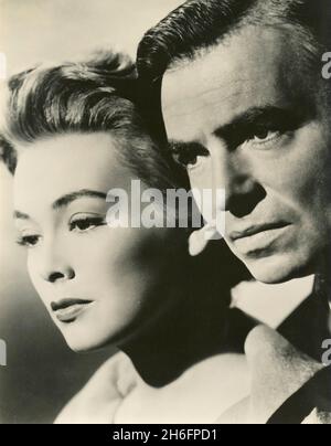 Les acteurs américains James Mason et Barbara Rush dans le film Bigger than Life, USA 1956 Banque D'Images