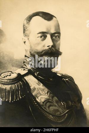 Portrait du tsar Nicolas II Romanov de Russie, années 1910 Banque D'Images