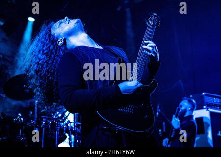 Copenhague, Danemark.12 novembre 2021.Le groupe de Metal Progressif danois Iotunn joue un concert à Pumpehuset à Copenhague.(Crédit photo: Gonzales photo - Nikolaj Bransholm). Banque D'Images