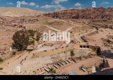 PETRA, JORDANIE - 24 MARS 2017 : vue aérienne de l'ancienne ville de Petra, Jordanie Banque D'Images