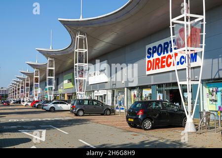 Magasins de Greenwich Shopping Park, Londres, Angleterre, Royaume-Uni Banque D'Images