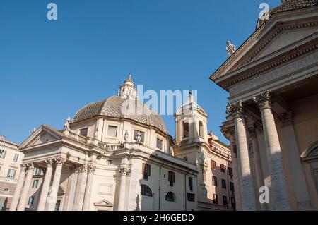 La Piazza del Popolo à Rome Italie Banque D'Images