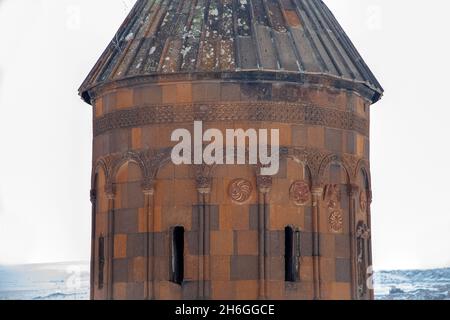 Dôme de l'église dans l'ancienne ville d'Ani Banque D'Images