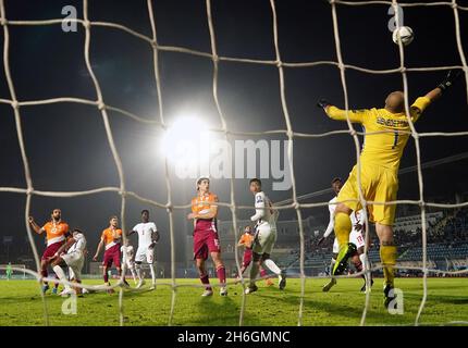 La Tyrone Mings d'Angleterre (deuxième à gauche) marque le huitième but de son équipe lors du match de qualification de la coupe du monde de la FIFA au stade de San Marino, Serravalle.Date de la photo: Lundi 15 novembre 2021. Banque D'Images