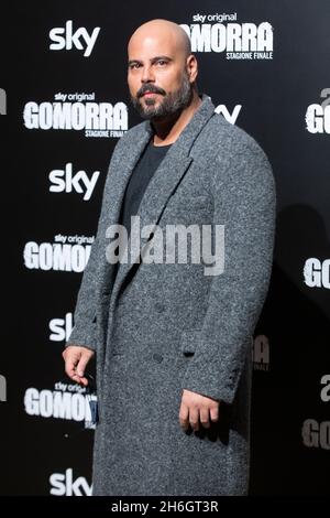 15 novembre 2021, Rome, Italie: Marco d'Amore assiste au photocall au Théâtre de Brancaccio à Rome de Sky série originale ''Gomorra - la Serie' (Credit image: © Matteo Nardone/Pacific Press via ZUMA Press Wire) Banque D'Images