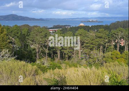 Point d'inspiration, vue sur le Presidio, San Francisco CA Banque D'Images