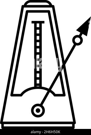 Illustration vectorielle isolée du modèle de conception d'icône métronome Illustration de Vecteur