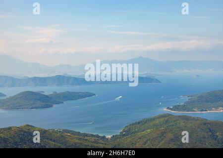 Vue panoramique sur long Harbour, près de Tap Mun, Sai Kung.En plein air en journée Banque D'Images