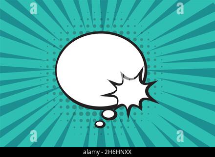 Nuage noir et blanc de dessin animé vide, bulle de discours. Banque D'Images