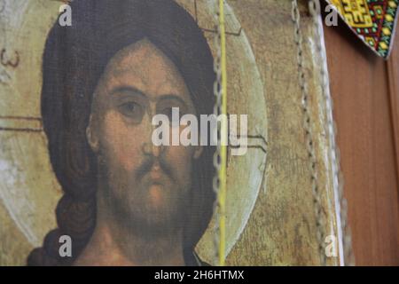 TORRES VEDRAS, PORTUGAL - 05 juillet 2014 : un art religieux - détails d'une église à Torres Vedras, Portugal Banque D'Images