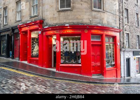 Victor Scott Kilmakers Shop Front on West Bow Edinburgh Old Town Scotland Banque D'Images